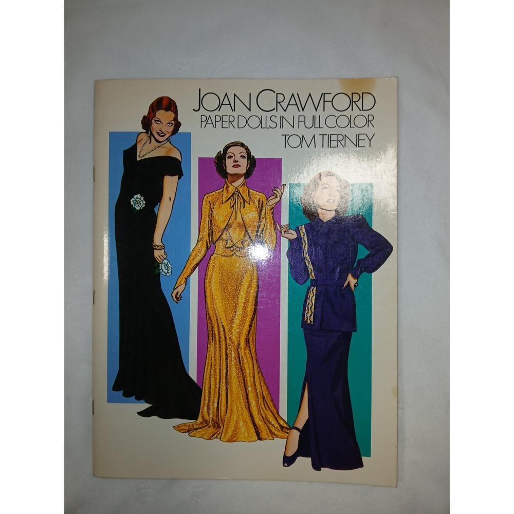 JOAN CRAWFORD PAPER DOLLS BY TOM TIERNEY 1983 UNCUT